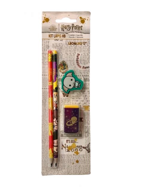 Kit Lápis Hb Harry Potter Leo e Leo 4 produtos Papelaria Little Cutie