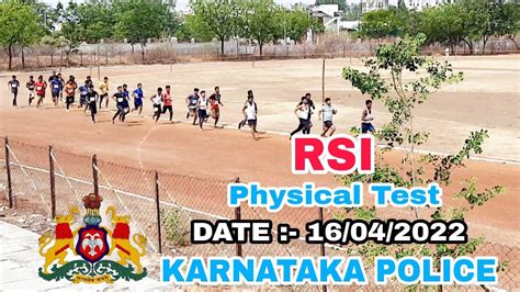 Psi Civil Rsi Runing Physical Test Karnataka Police Psi