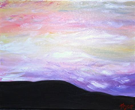 Acrylic Landscape/ sky painting by LaurenPigfordArt on Etsy