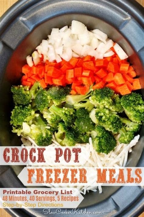 Easy Crock Pot Freezer Meals Week In Min Slowcookerkitchen