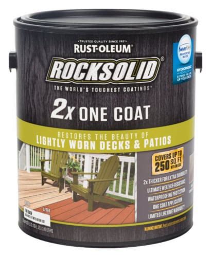 Rust Oleum Rocksolid 2x Solid Stain Solid Tintable Tint Base Deck Resurfacer 1 Gal Total