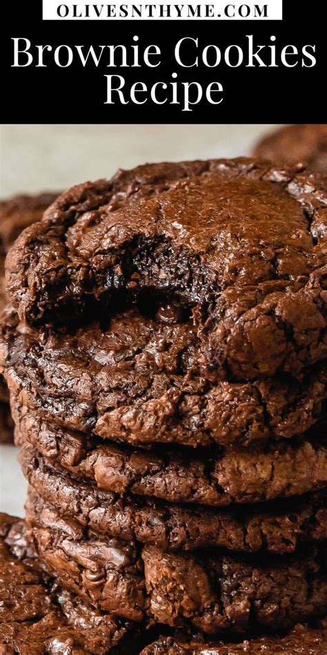 Brownie Cookies Bakes In 10 Minutes Olives Thyme Recipe Chocolate Brownie Cookie