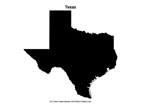 Printable Map Of Texas Pattern · Inkpx