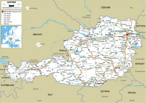 Austria Map (Road) - Worldometer