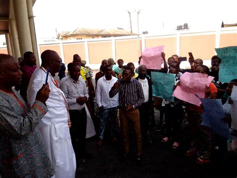 Election Crisis Okere Community Youths Take Protest To Olu Of Warri In