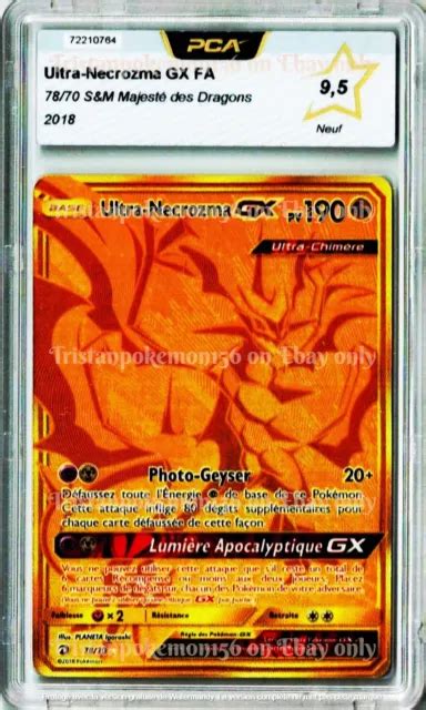 Carte Pok Mon Ultra Necrozma Gx Fa S M Majest Des Dragons Pca