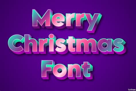 Merry Christmas Font Text Effect And Logo Design Font