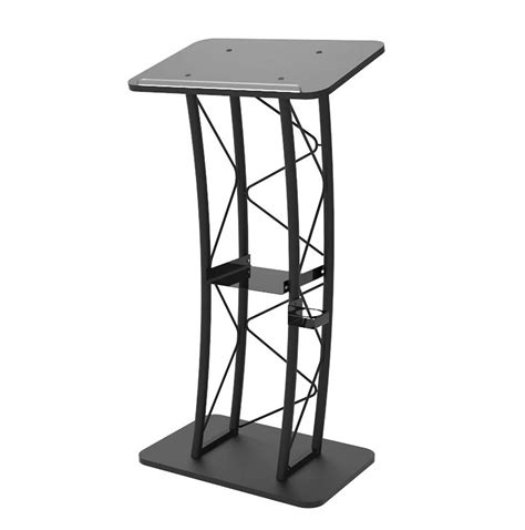 Buy FixtureDisplays Curved Podium Truss Metal Wood Pulpit Lectern With