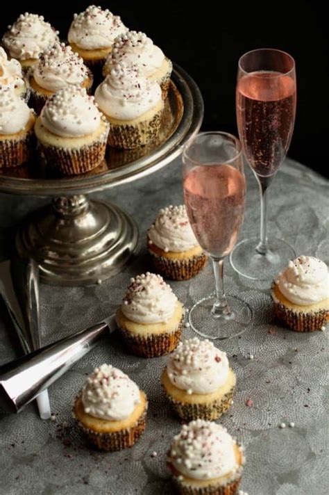 Champagne Cupcakes With Rose Hibiscus Buttercream The Seaside Baker