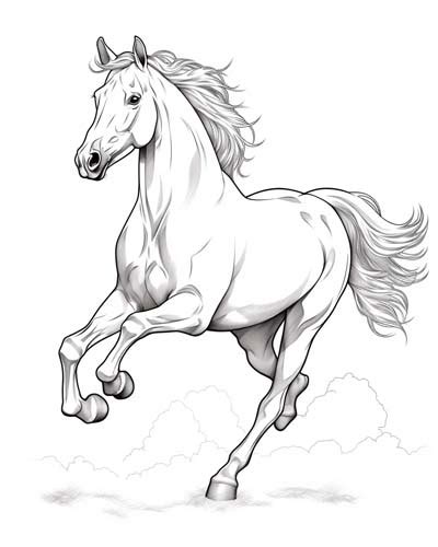 Real Life Horse Coloring Pages