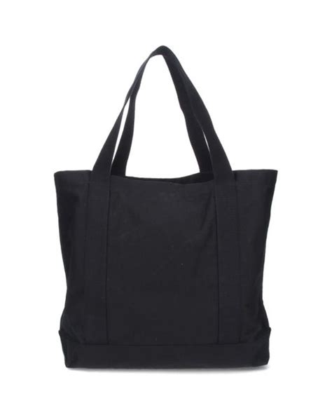 Maison Kitsuné palais Royal Tote Bag in Black Lyst