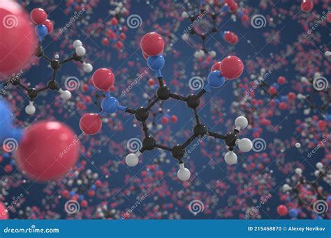 Molécula De Trinitrotolueno Realizada Con Bolas Modelo Molecular