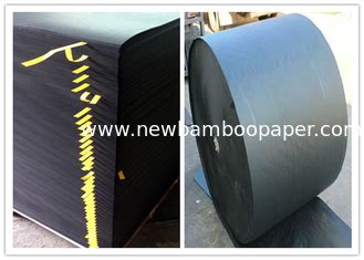 Low Grammage 110gsm 550gsm Black Cardboard Black Paper Board In Roll