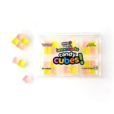 Pure Sugar Candy Strawberry Lemonade Candy Cubes Candy Warehouse