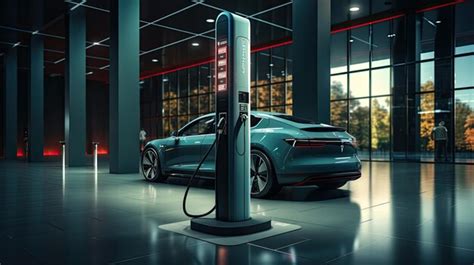 Premium AI Image | electric car charger on plain background