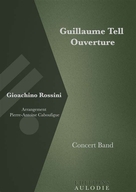 Sheet Music Concert Band Guillaume Tell Ouverture Gioachino Rossini