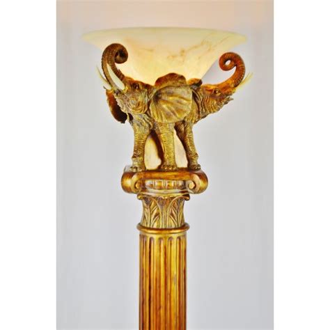 Vintage Grecian Inspired Elephant Torchiere Floor Lamp Chairish