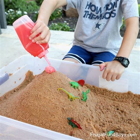 Sand Volcano Science Experiment Frugal Fun For Boys And Girls