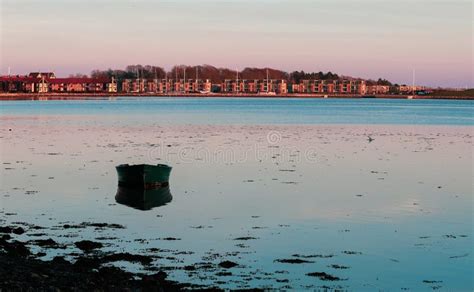 Lonely Boat in Roskilde Fjord in Denmark Stock Photo - Image of ...