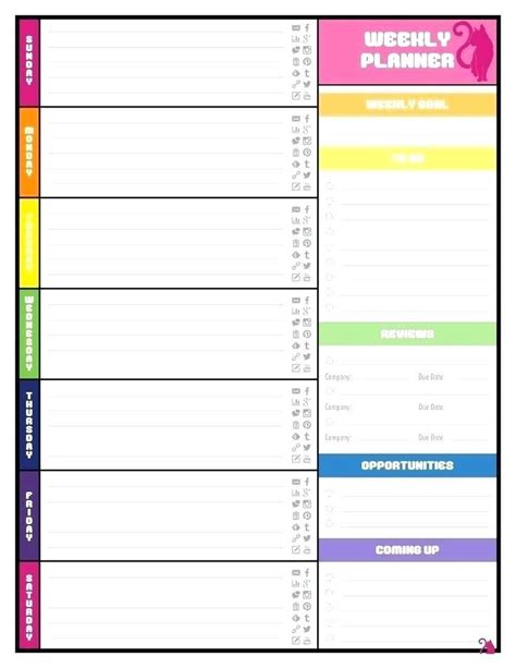 Printable Monthly Schedule Template Planner Calendar Template - Riset