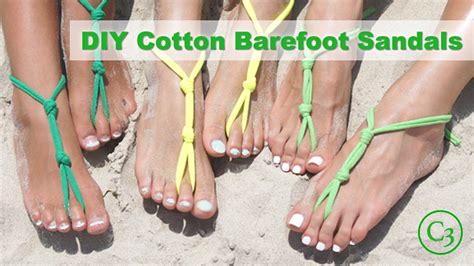 DIY Cotton Barefoot Sandals YouTube