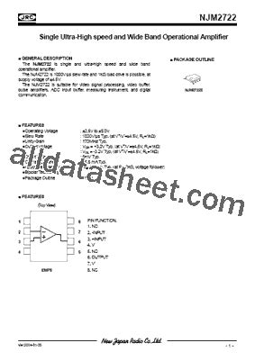 NJM2722 Datasheet PDF New Japan Radio