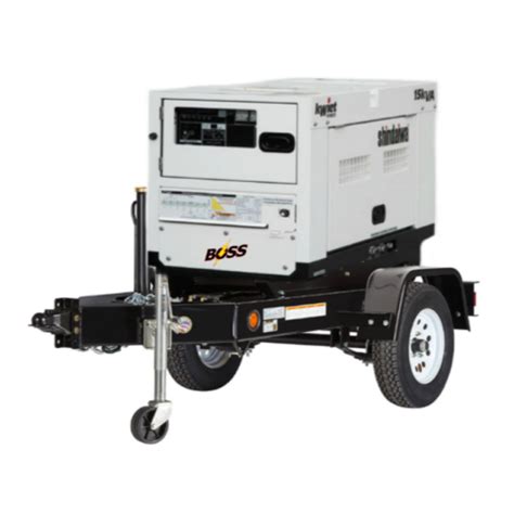 15kW Portable Diesel Generator Trailer Mounted - BossLTR