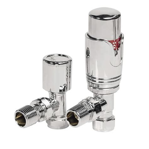 Dq Essential Trv Angled Chrome Radiator Valves