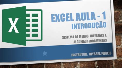 Excel Básico Aula 01 Youtube