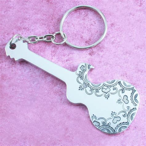 Aluminum Guitar Bottle Opener Keychain Mm X Mm