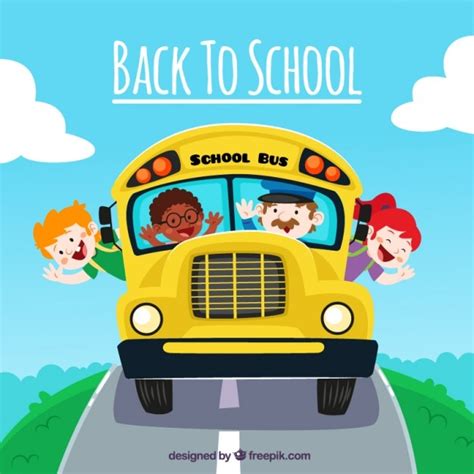 Free Vector | Back to school funny cartoon