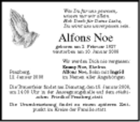 Traueranzeigen Von Alfons Noe Trauer Merkur De