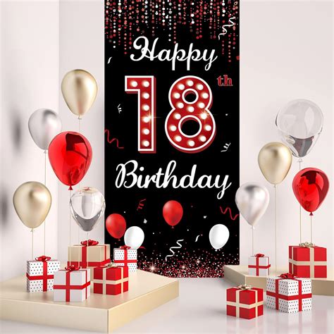 Buy Th Birthday Door Banner Backdrop Happy Th Birthday Decorations