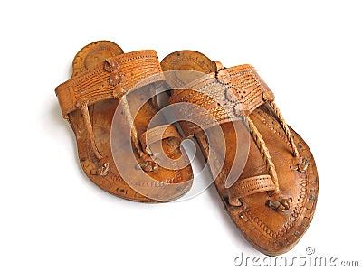 Traditional Indian Leather Sandals Stock Images - Image: 21181794