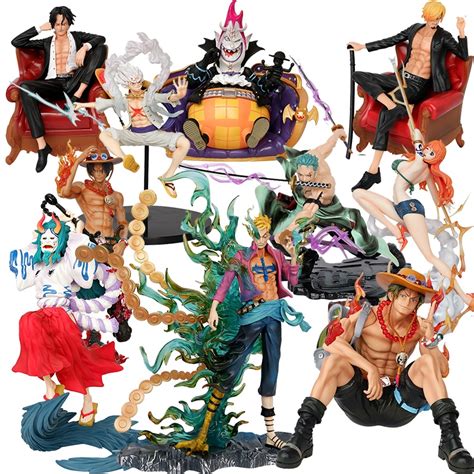 Big Size One Piece Anime Figures Moria Luffy Zoro Sanji Nami Ace Yamato ...