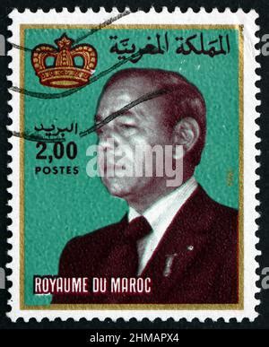 MOROCCO CIRCA 1981 A Stamp Printed In Morocco Shows King Hassan II