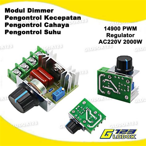 Jual Dimmer SCR 2000W Motor Speed Controller 220V AC PWM Regulator