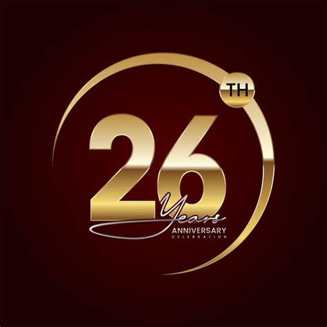 Premium Vector Th Anniversary Luxury Logo Design With Golden Ring