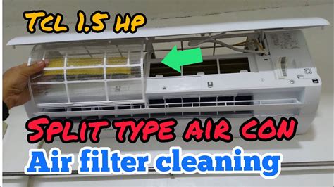 TCL Split Type Aircon Air Filter Cleaning Easy Way YouTube