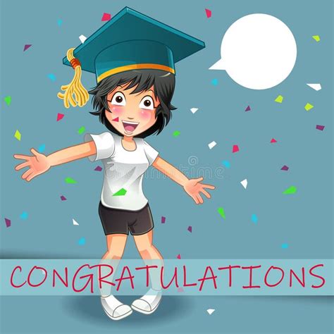 Graduation With Congratulations Text In Watercolors. Stock Vector ...