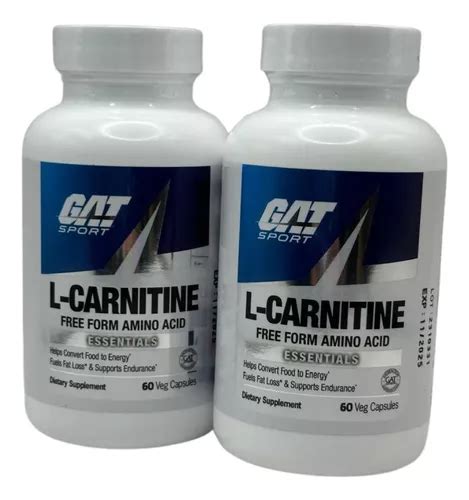 2 Piezas L carnitina Gat Sport 60 Capsulas Suplemento Envío gratis