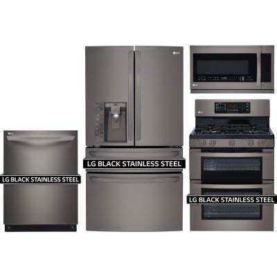 LG 4 Piece Kitchen Package With LDG3036BD Gas Range LMXC23746D