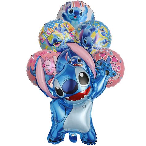 Lilo Stitch Globos De Papel De Aluminio Set Decoraciones De Fiesta