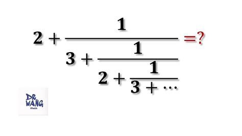 How To Evaluate This Continued Fraction Youtube