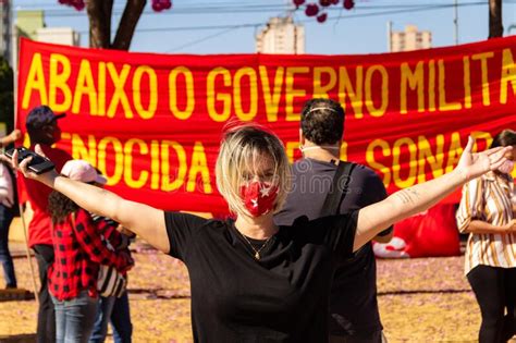 24J. Photo Taken during a Protest Against President Jair Bolsonaro ...