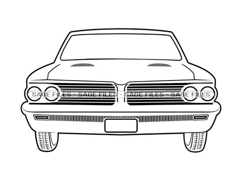 Muscle Car Outline Svg Car Svg Retro Car Svg Car Clipart Etsy