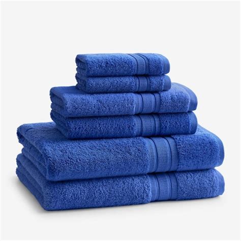 The Company Store Company Cotton 6 Piece Royal Blue Turkish Cotton Bath