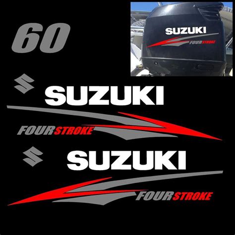 Suzuki Hp Fourstroke Outboard Decal Kit Replacement Decals Remix