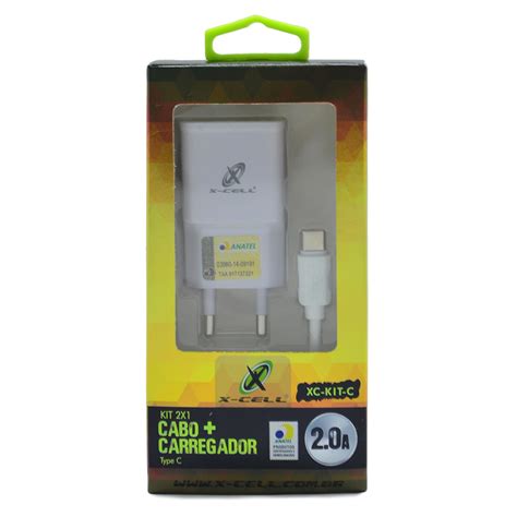 Carregador De Tomada Usb Cabo Type C X Cell Xc Kit C