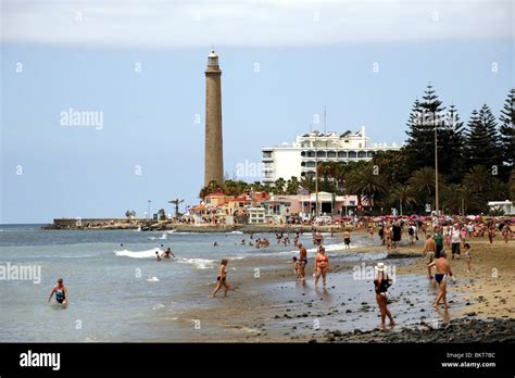 Maspalomas Lighthouse In Gran Canaria Stock Photo Alamy